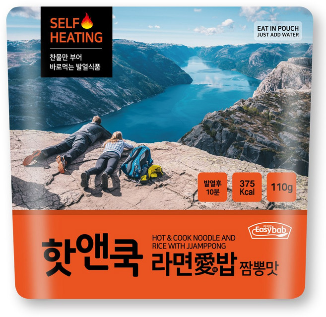 이지밥 핫앤쿡 라면애밥 짬뽕맛, 110g, 7개