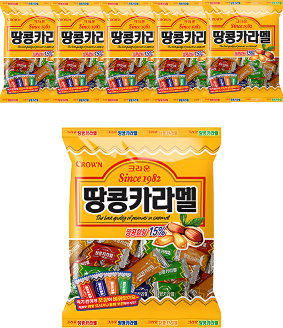 크라운 땅콩카라멜, 120g, 6개