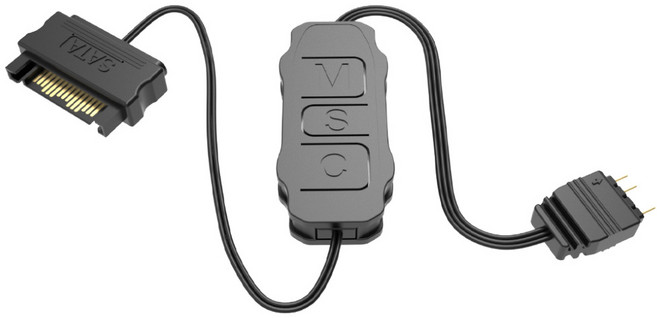 SGMK 5V 3PIN ARGB 컨트롤러 케이블, 블랙, 71cm, 1개