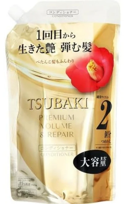 TSUBAKI (츠바키) 프리미엄 볼륨&리페어 컨디셔너 리필 대용량 600ml, 1개 - 쿠팡