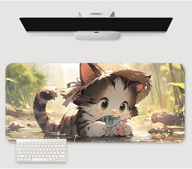 875v 귀여운 고양이 장패드 800x300mm, 1개, 고등어냥
