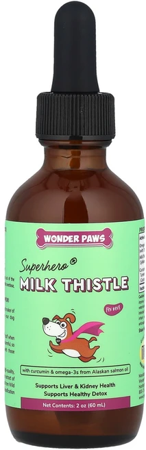 Wonder Paws Superhero® 밀크시슬 반려견용 60ml(2oz) Paws (원더 포즈), Wonder Paws (원더 포즈) Paws, Supe, 1개, 60ml - 쿠팡