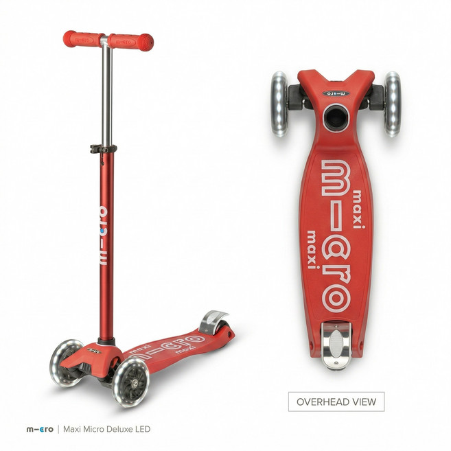 마이크로킥보드 맥시T LED 킥보드, 1개, 레드