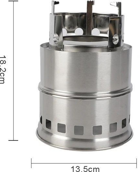 Shark 戶外可折疊柴火爐, 1個, 方孔高腳（直徑13.5cm）