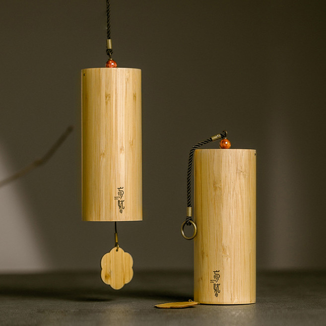 레트로 풍경종 윈드차임 대나무 요가 명상 인테리어 장식, 봄 8-1