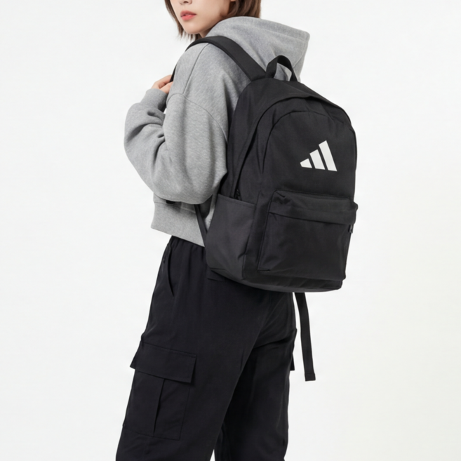 아디다스 CLBS 클래식 로고 백팩 학생 노트북 신학기 책가방 남성 여성 경량 가방 배낭 블랙