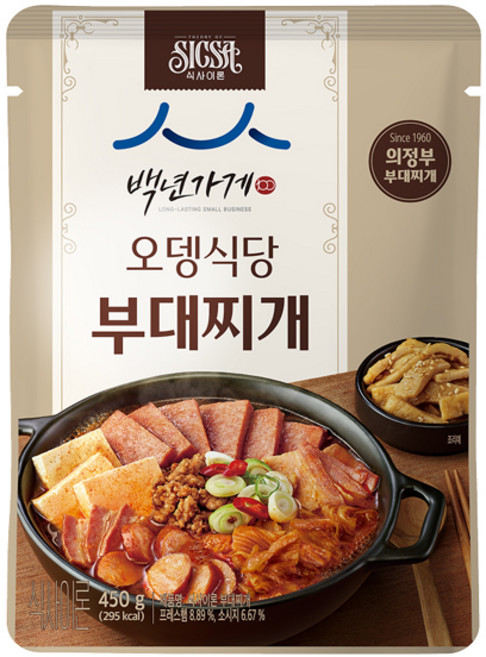 오뎅식당 식사이론 백년가게 부대찌개, 450g, 3개