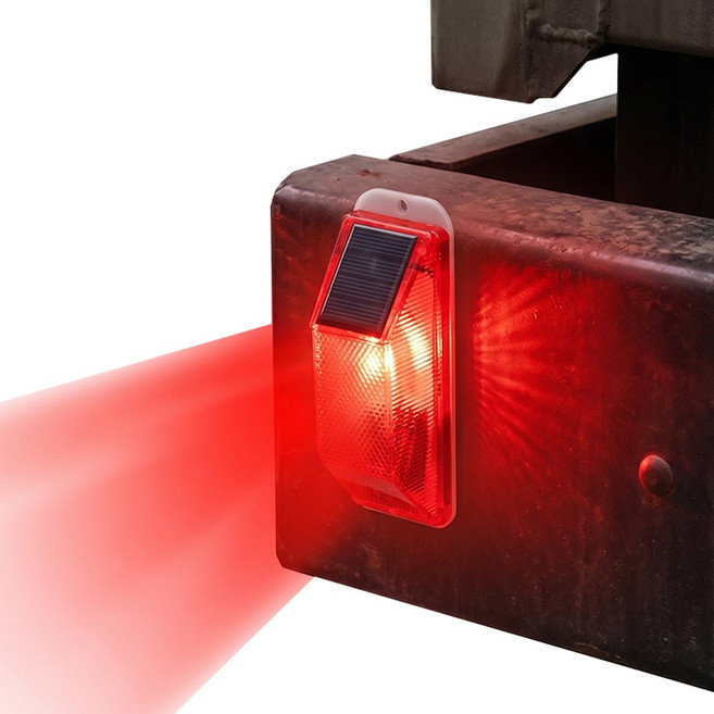 아띠꼴로 태양광 화물차 주차 경고등 트럭 야간주차 추돌방지 경광등 LED 경광등 주차등, 레드, 1개