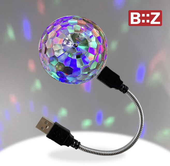 비즈 가정용 USB 미러볼 360도 소리인식 조명 노래방 미니 휴대용, 비즈 USB 미러볼 BZ-LB360