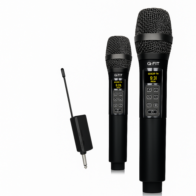 큐핏 강의용 공연용 행사용 무선마이크 노래방 다이나믹 수업용 휴대용 UHF 무선마이크