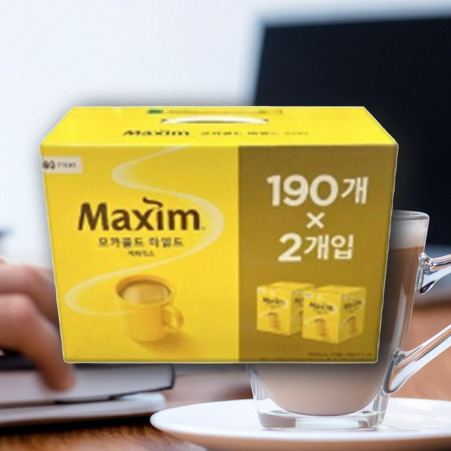 맥심 모카골드 마일드 커피 믹스, 12g, 190개입, 2개