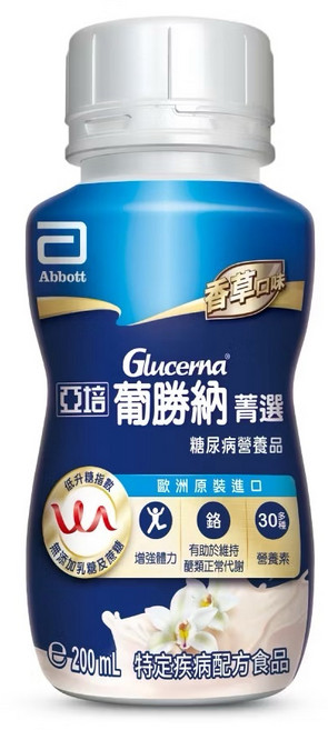 Abbott 葡勝納 糖尿病專用 香草風味, 1箱, 200ml