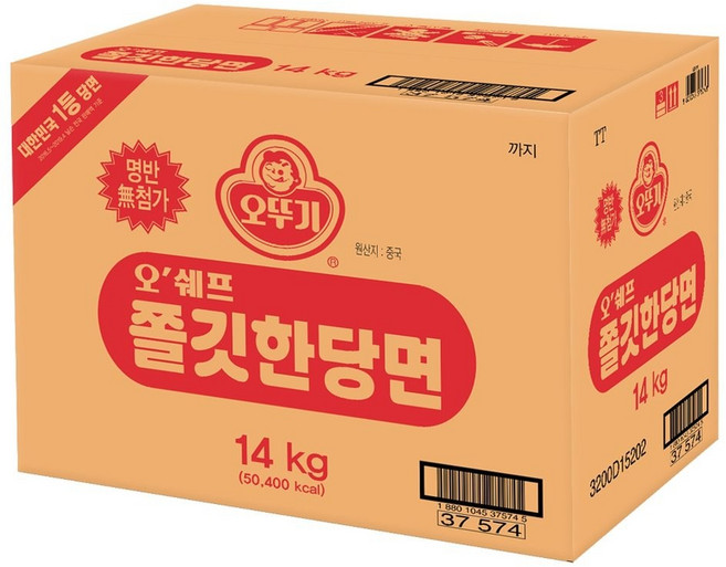 오뚜기 오쉐프 쫄깃한 당면, 14kg, 1개