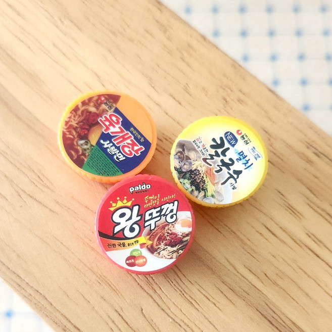 미니어쳐컵라면모형3p셋트 인형집꾸미기소품