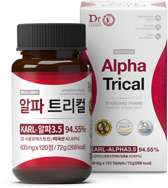 [본사 정품] 알파 트리컬 Karl-A 3.5 미국 알파cd, 1개, 120정