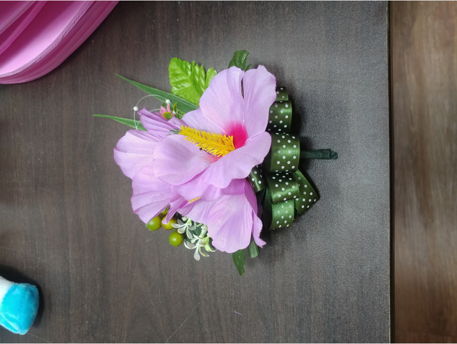 무궁화코사지 3호 어버이날 스승의날 교회 관공서 단체행사 요양원 노인복지관 졸업, 납작, 1개