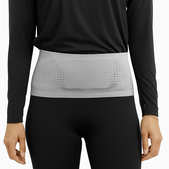 흔들림 없는 러닝벨트 4포켓 초경량 웨이스트백 360도수납 스마트폰 밴드 가방 조깅 마라톤 등산 호야호, 그레이, 1개