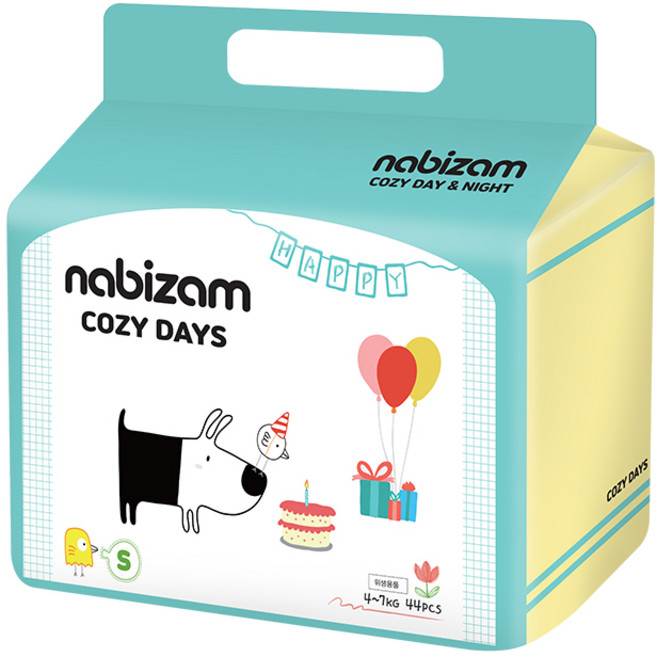 [체험팩] 나비잠 기저귀 코지밴드 4장 모음, 소형(S), 4매