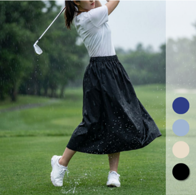 어도어 올데이 웨더프루프 밴딩 레인스커트 골프 우비 치마