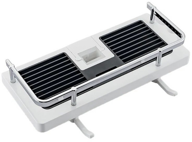 욕실 막대 샤워 스토리지 랙 랙 스토리지 랙 후크 교수형 바구니 랙 드릴 없음 욕실 액세서리, 흰색 사각형 구멍, 흰색 사각형 구멍