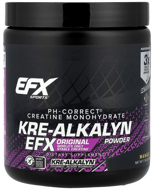 EFX 스포츠 Kre-Alkalyn 파우더 망고 맛 220g(7.76oz), 2개, 219g - 쿠팡