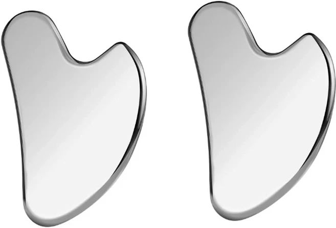 립오일 립틴트 립글로스 괄사 얼굴 도구 피부 마사지 괄사 뷰티 도구 금속 괄사 도구 얼굴 마사지 도구, 01 2pcs