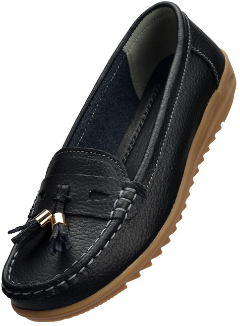 유세븐 효도화 여성용 가죽 컴포트 테슬 로퍼 DM1007