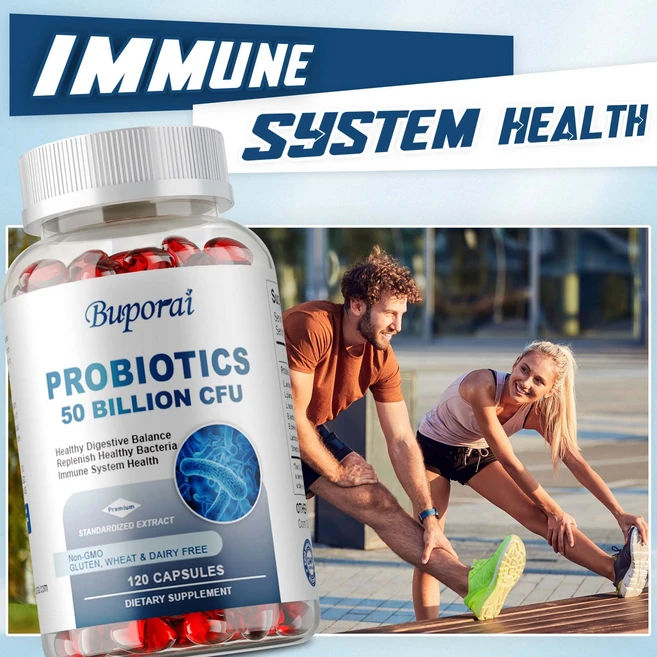 프로바이오틱스 500억 CFU 20종 식물성 캡슐 장내세균총 지원 소화 건강 위산 저항성 면역 지원, 1개, 60정 - 쿠팡