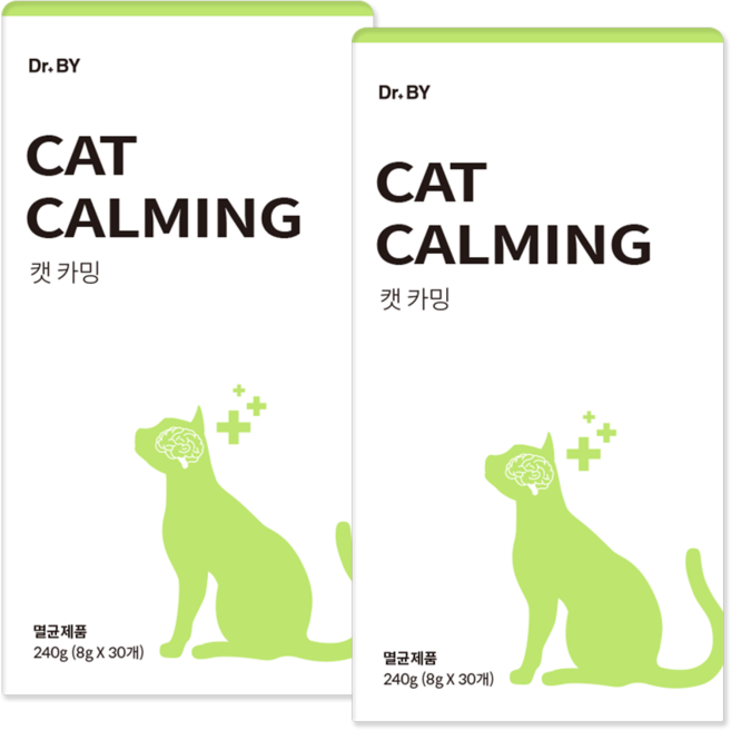 닥터바이 캣카밍 고양이 스트레스 영양제 합사 이사 분리불안 안정제 진정제, 2세트, 스트레스완화/안정/집중력관리, 30회분