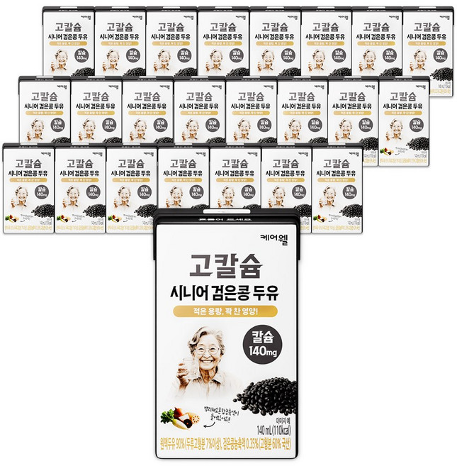 케어웰 고칼슘 시니어 검은콩 두유, 24개, 140ml