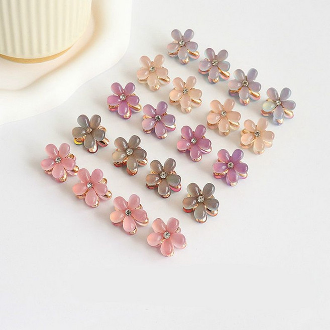 2p/4p방울꽃 미니 집게핀 쁘띠 헤어 앞머리 헤어핀 고정 포인트 집게삔