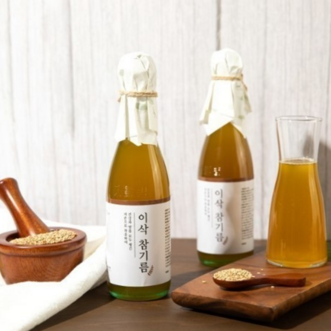 이삭방앗간 저온압착 통참깨 100% 참기름, 저온압착 들기름 300ml, 2개, 300ml