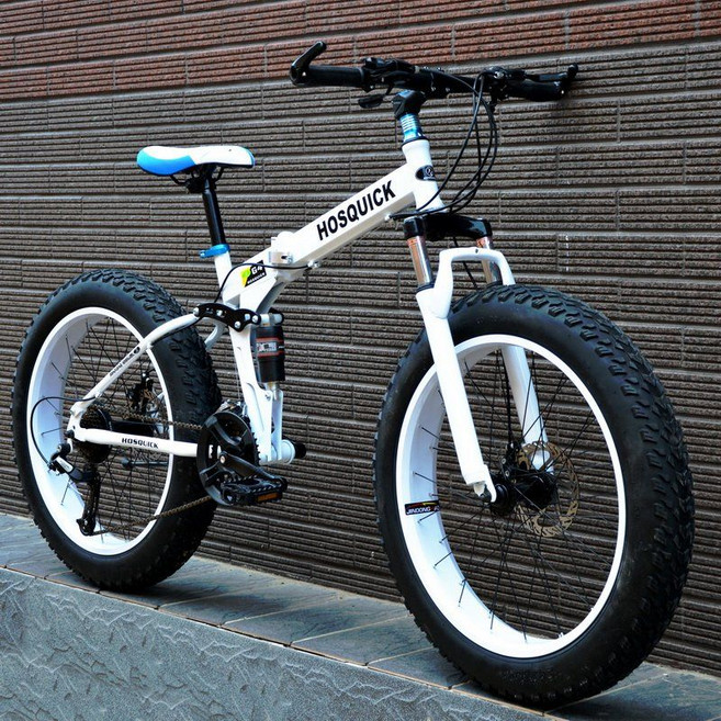 팻바이크 전기자전거 20/24인치 전동 광폭 MTB 바이크, 20인치, 24단, 화이트
