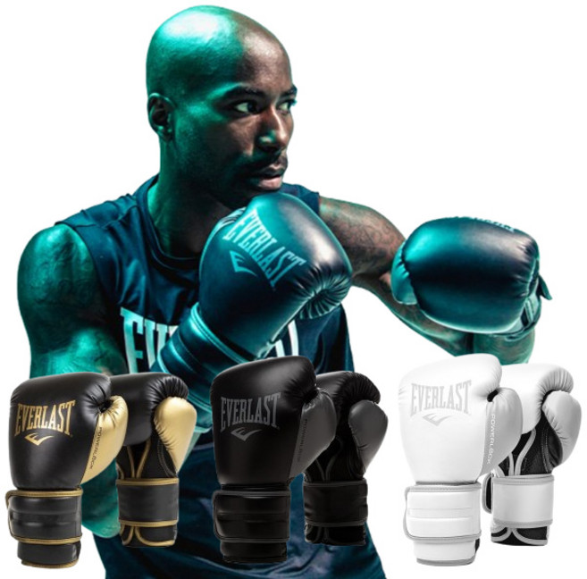 에버라스트 파워락 V2 복싱 글러브 트레이닝·스파링 격투기용, 16온스/화이트그레이