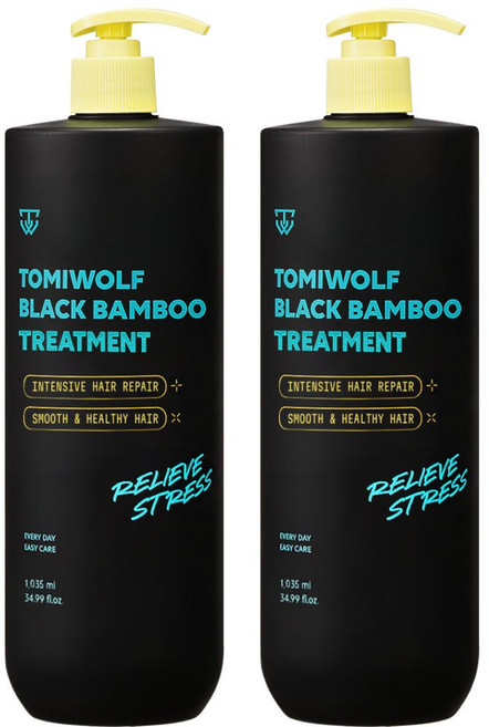 토미울프 모발 갈라짐 42% 개선 임상 고농축 단백질 손상모 트리트먼트 애플머스크향, 2개, 1.035L