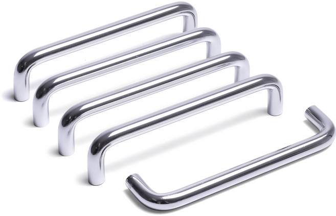 두일기업 10파이 디제이 2구 가구손잡이 크롬 P128 5개, 1세트