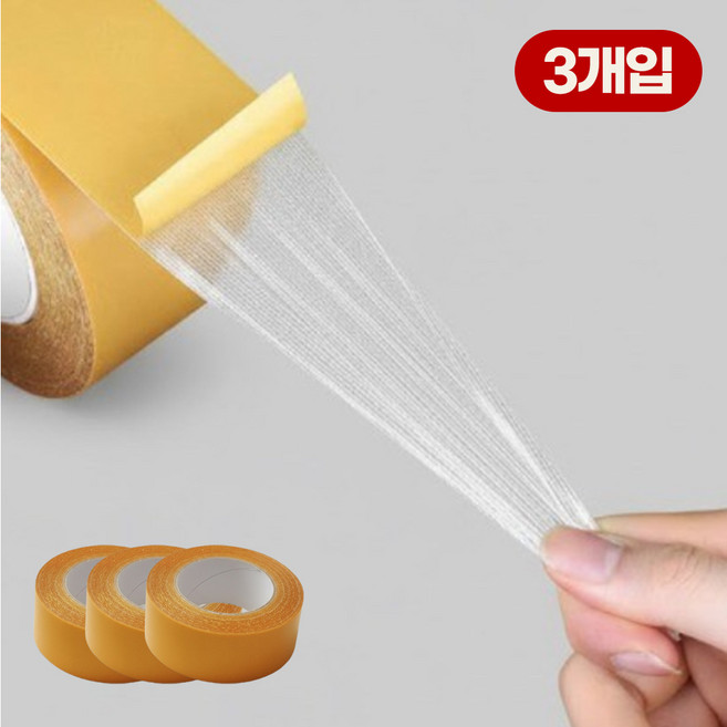 원앤모어 초강력 다용도 메쉬 양면 테이프 3cm, 3개