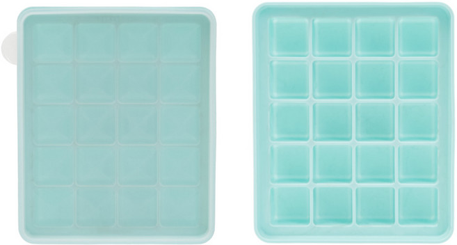 네오실리 국산 프리미엄 실리콘 얼음틀 다진마늘 이유식 냉동틀, 2개, 민트