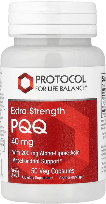 Protocol for Life Balance PQQ 엑스트라 스트렝쓰 40 mg 50 베지캡슐, 2개, 50정 - 쿠팡