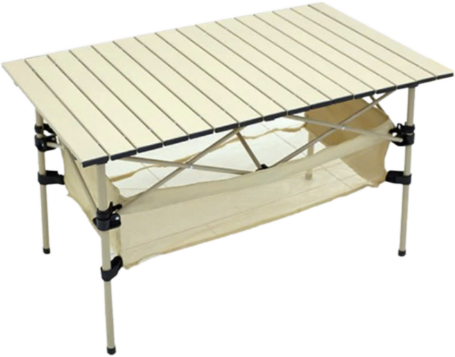 리빙오보제 아웃도어 접이식 캠핑 테이블, 아이보리