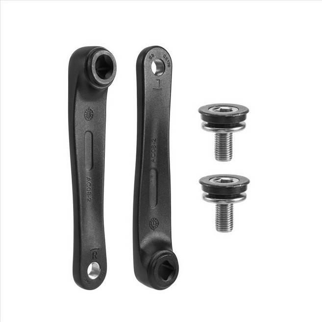 Bafang Crank 왼쪽/오른쪽 크랭크 세트 전기 자전거 크랭크 암 BBS01 BBS02 8FUN MID 드라이브 모터 용 EBIKE CRANK, 01 빠른, 검은색