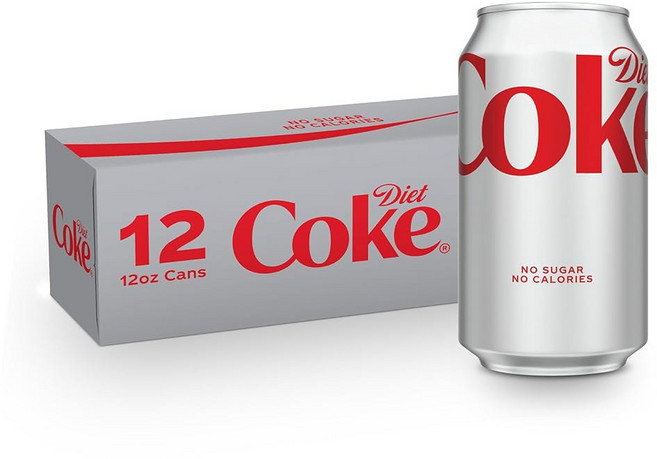 다이어트 콜라 소다 청량음료 냉장고 팩 캔 12온스 12팩, Diet Coke, 16.9 fl oz (Pack of 6)