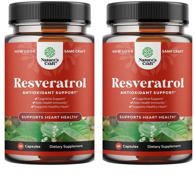 네이쳐스크래프트 레스베라트롤 1200mg 60캡슐 2개, 60정 - 쿠팡