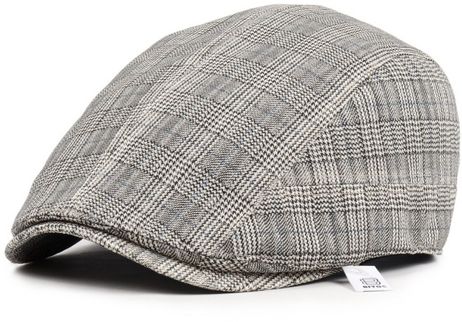 비토스 국내제작 글렌체크 클래식 헌팅캡 파크골프모자 베레모