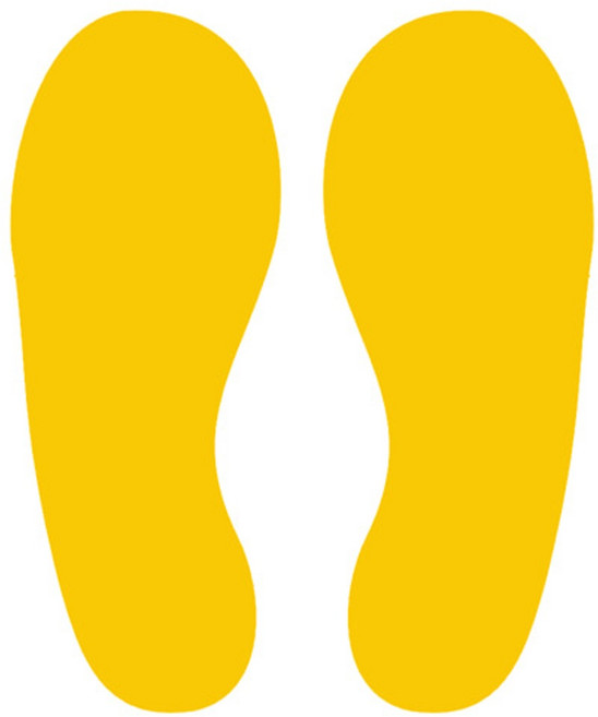 사회적 생활속 거리두기 스티커 안내 발바닥 발자국 모양 260mm 1매