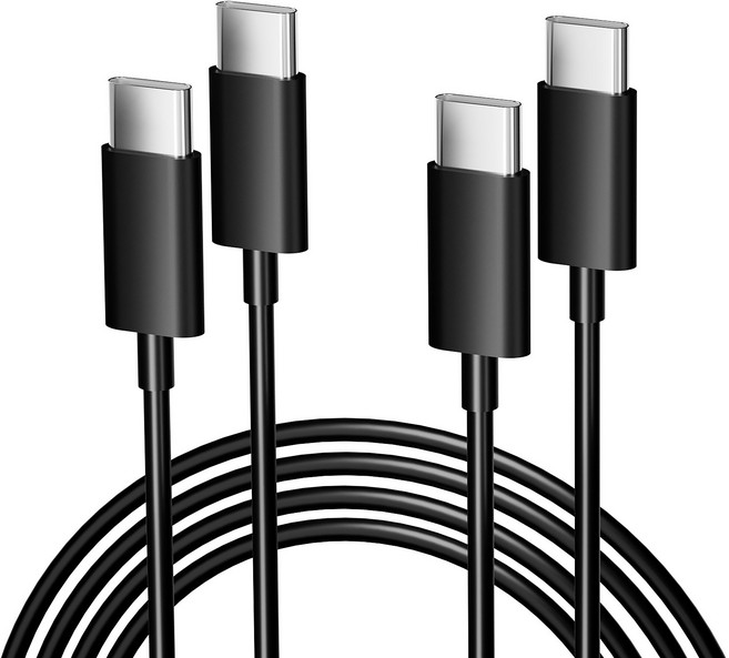 초고속충전 케이블 C타입-C타입 60W, 1개, 블랙, 2m