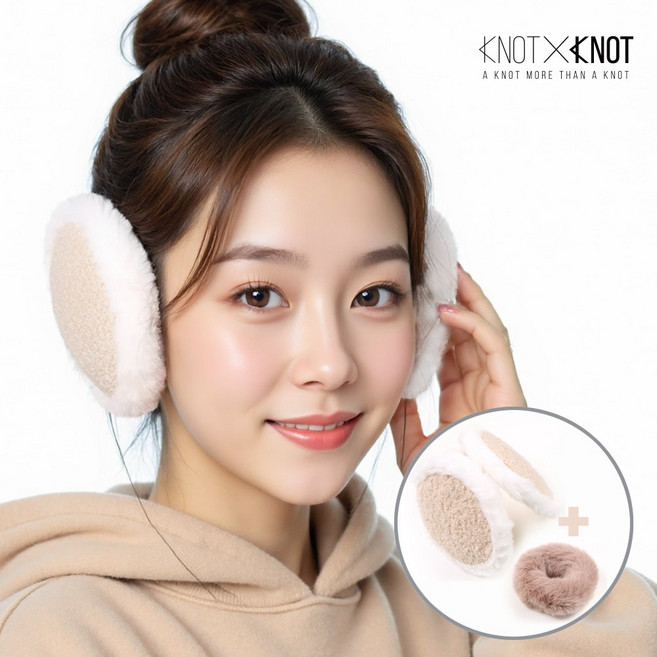 [KNOTXKNOT] 단독구성 2종세트 파스텔 테리울 패셔너블 에코퍼 귀마개