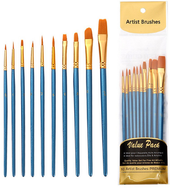 페이스페인팅 붓 10개 세트 얇은붓