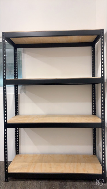 宏升角鋼 7.5尺高 1.5尺深 角鋼架 含稅價 黑色 贈木板配件 免螺絲角鋼 收納架 含頂4層