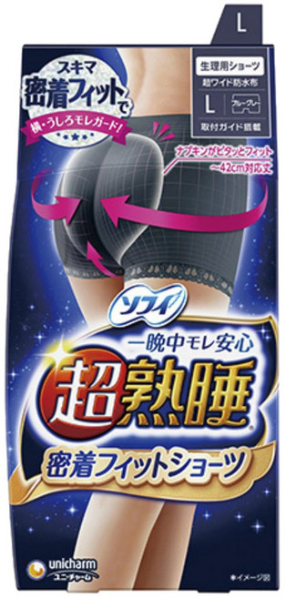 SOFY 蘇菲 超熟睡貼身生理褲, 藍灰色